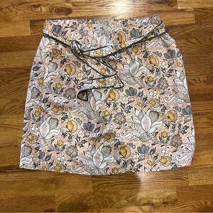 LOFT Floral Skirt Size Large with Belt